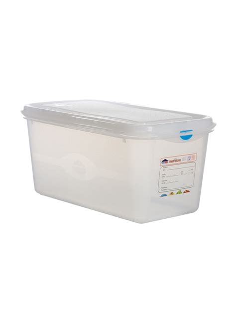 Air Tight Gastronorm Container And Lid Clear With Colour Clip Ltr