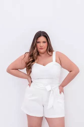 Short Plus Size Alfaiataria Ana Maya Parcelamento Sem Juros