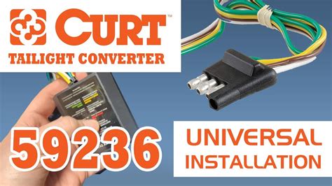 Universal Flat 4 Trailer Light Installation CURT 59236 Powered Multi