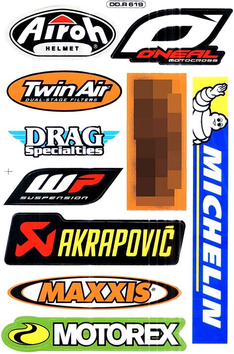 Buy Sheets New Multi Logo Car Motocross Atv Enduro Bike Race Racing