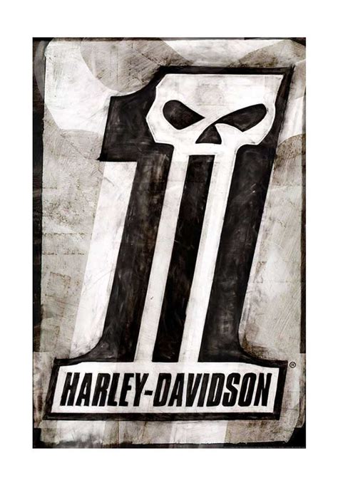 Harley Davidson 1 Skull Logo