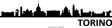 Torino City Italy Skyline Vector Stock Vector Royalty Free 1395803105