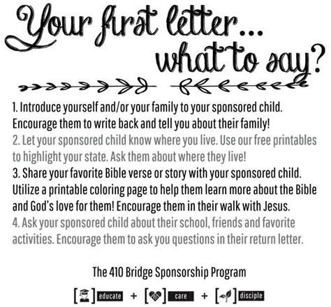 Suggestions On How To Write A First Letter To Your Sponsored Child
