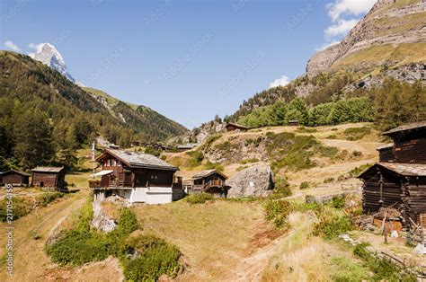 Zermatt Furi Zmutt Alpen Blatten Zum See Wallis Walliser Berge