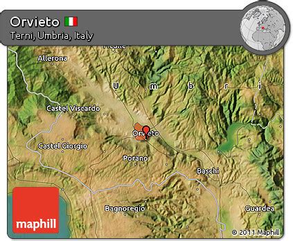 Free Satellite Map of Orvieto