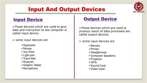 Computer Fundamentals Definition Input Device Output Device