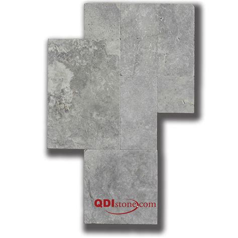 Qdi Stone Silver Thumbled Versailles Pattern Travertine Tile