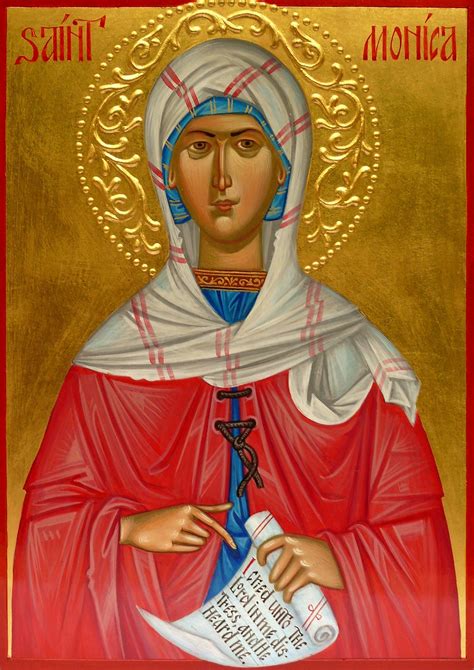 St. Monica icon, hand painted, orthodox icon, Byzantine icon, iconography,