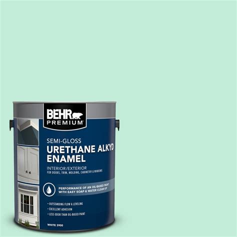 Behr Premium Gal A Seafoam Pearl Urethane Alkyd Semi Gloss