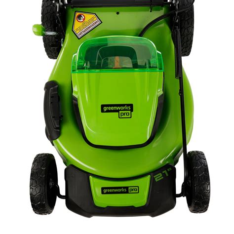 Greenworks 21 Push Mower Dual Battery Ports With 40 Ah Battery And 4a Rapid Charger Woodcraft