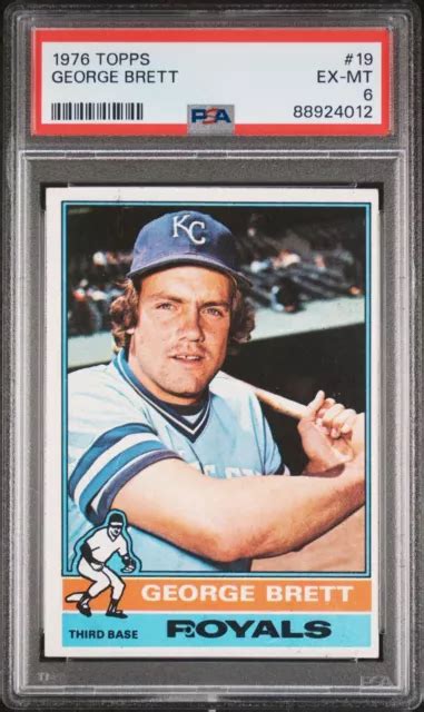 GEORGE BRETT KANSAS City Royals 19 1976 Topps PSA 6 EUR 17 26