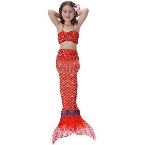 Conjunto de bikini de cola de sirena para niñas y niños Traje de baño Traje de baño Traje de