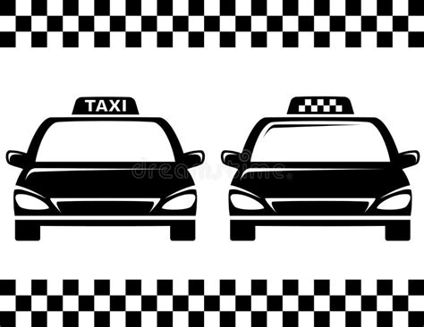 Taxi Negro Coche Techo Icono Aislado Sobre Fondo Blanco Vector