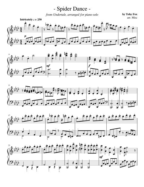 Spider Dance Easy Version Sheet Music For Piano Download Free In Pdf Or Midi