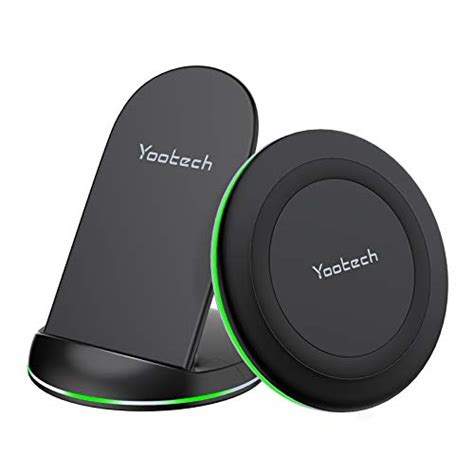 Yootech Wireless Charger [2 Pack] 10w Max Wireless Charging Pad Stand Bundle Compatible With