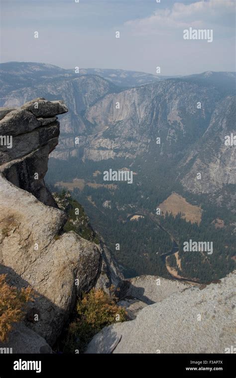 View from Glacier Point over Yosemite valley at Yosemite National Park ...