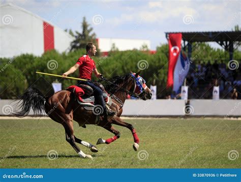 Horseman Competition With Javelin Editorial Photo Image Of Game