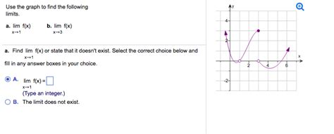 Solved Use The Graph To Find The Following Limits A Lim