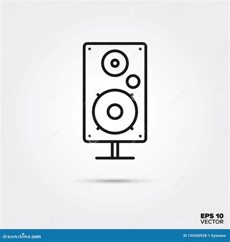 Speaker Vector Line Icon Stock Vector Illustration Of Line