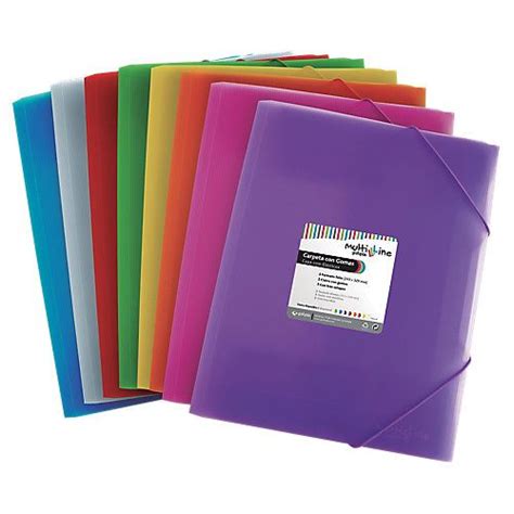 Carpeta De Gomas Grafoplás Multiline Folio Violeta Polipropileno Rayado