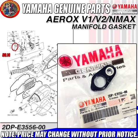 AEROX V1 V2 NMAX MANIFOLD GASKET YGP GENUINE 2DP E3556 00 Shopee