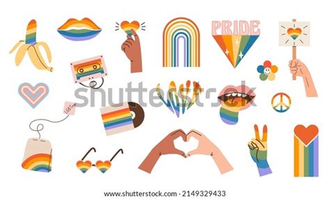 Vector Set Lgbtq Community Symbols Pride Stock Vector Royalty Free