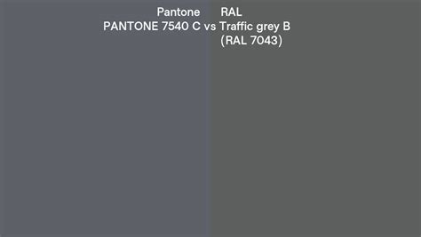 Pantone C Vs Ral Traffic Grey B Ral Side By Side Comparison