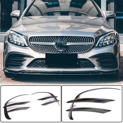 Mercedes Benz W C Class Carbon Fiber Rear Trunk Spoiler Wing Lip