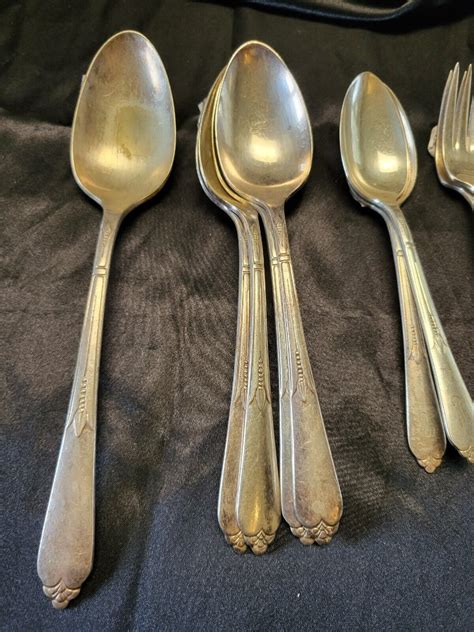 Pcs Wm Rogers Overlaid Xii Is Silverplate Flatware Vintage Set Old