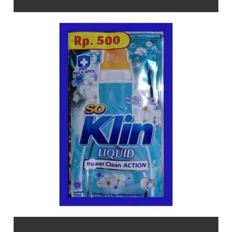 Jual So Klin Liquid Detergen Cair Blue Ml Shopee Indonesia