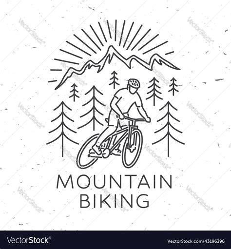 Mountain Biking Concept Royalty Free Vector Image