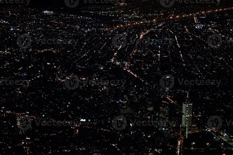 mexico city aerial night view panorama of heavy traffic 12206040 Stock ...