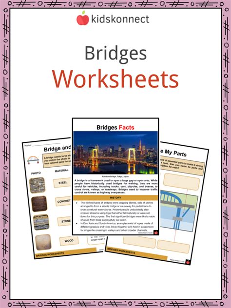 Bridges Worksheets Facts Structures Materials Famous Examples