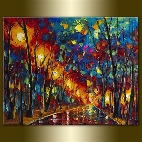 Rainy Night Giclee Canvas Print from Original Oil Painting by Willson ...