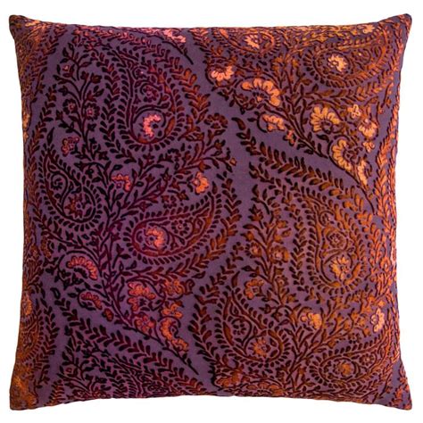 Kevin O Brien Studio Henna Velvet Decorative Pillow Wildberry Henna