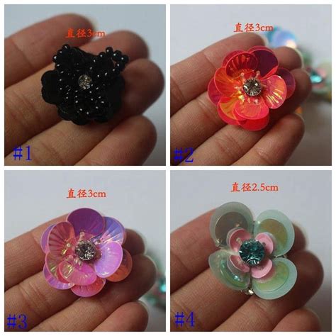 50pcs Lot 3D Flores De Lentejuelas Hecho A Mano Coser En Etsy In 2020