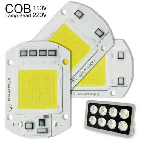 COB LED Chip Smart IC Driver Floodlight 10W 20W 30W 50W 220V 110V DIY