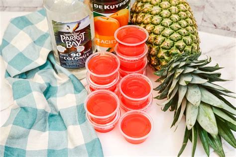 Easy Bahama Mama Jello Shots