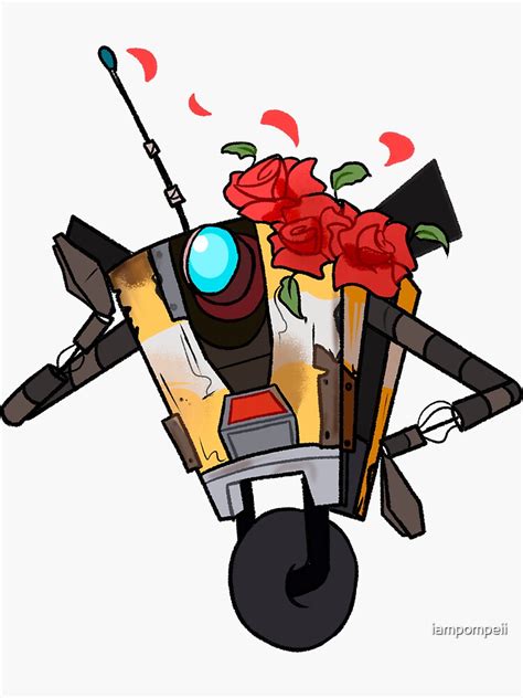 Borderlands Claptrap Sticker By Iampompeii Redbubble