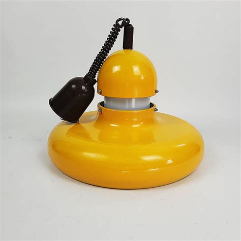 Vintage Yellow Pendant Lamp 1970