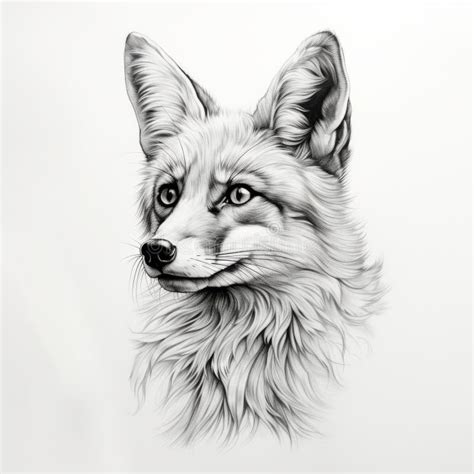 Realistic Fox Drawing Stock Illustrations – 1,600 Realistic Fox Drawing ...