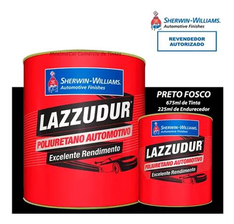 Tinta Pu Preto Fosco Lazzuril Alto Brilho 900ml Frete grátis