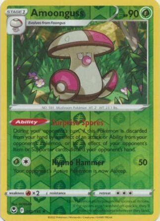 Amoonguss 012 195 Rare Reverse Holo Playset