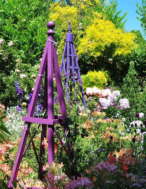 Painted Obelisk Garden Cottage, Garden And Yard, Garden Decor, Garden ...