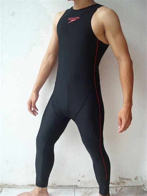 Nwt Speedo Mens One Piece Bathing Swimsuit Lycra Black Red Xl 32 34 Ebay