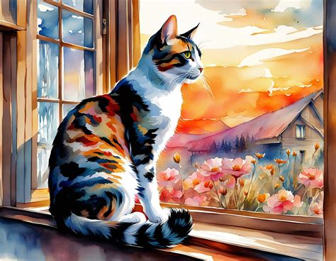 Solve Calico Cat Looking Out The Window Resize To Pieces Jigsaw