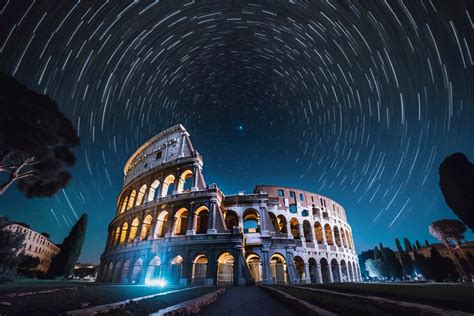 Colosseum / Coliseum Rome Italy, Night Circumpolar Timelapse | Plakater ...