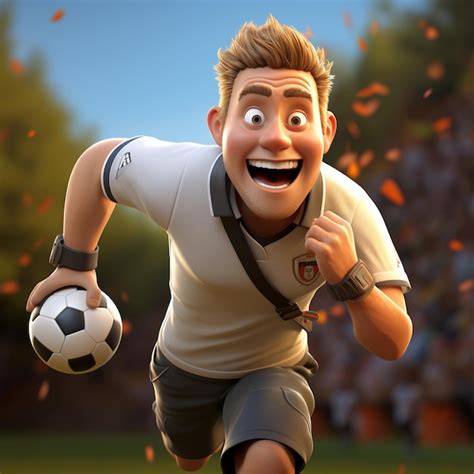 Premium Photo D Rendering Of Soccer Player In Action