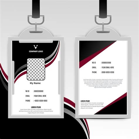 premium vector modern corporate id card  gradient background