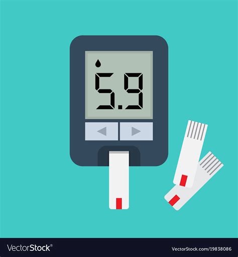 Blood Glucose Meter Blood Sugar Readings Vector Image